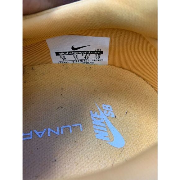 euc nike sb kostin se laser orange 579778-801 2013 mens sz us 12 - Picture 6 of 6